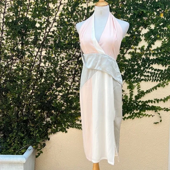 halter top dresses wedding guest Sheath/Column Halter Neck Sleeveless Ankle-Length Wedding Guest Dresses Emerald Green main image 1